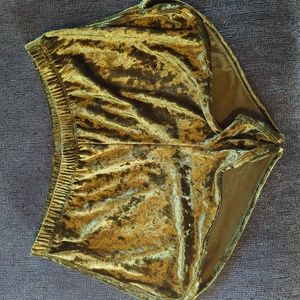 Green Velvet High Waisted Bootie Shorts